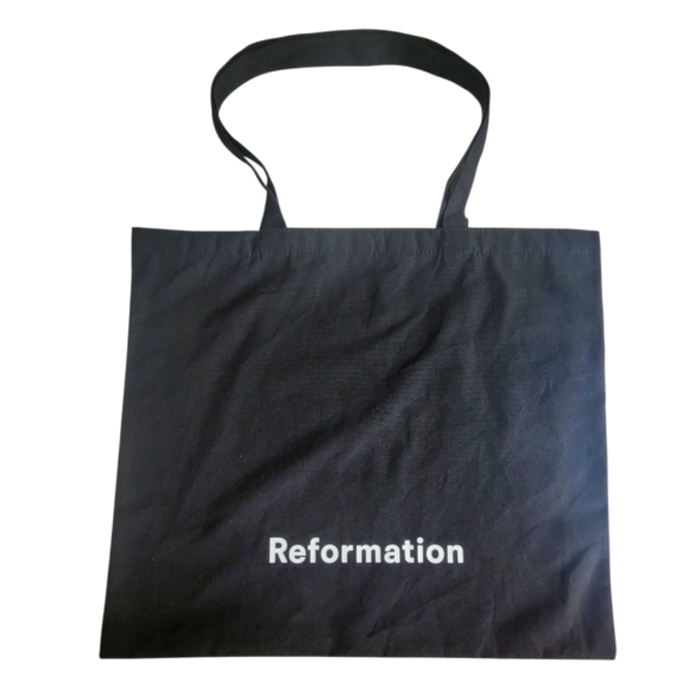 Reformation Canvas Lightweight Tote Bag Black